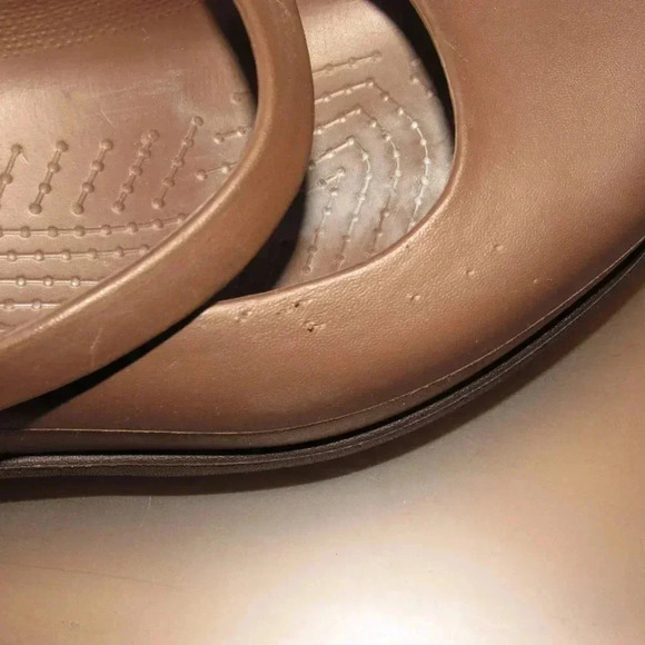 CROCS Mary Jane Comfort Flats Bundle of 2-Pair Shoes (Brown and Black) Size W9 - Picture 7 of 11